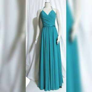 ALLURE BRIDALS Teal Green Long Formal Dress 10